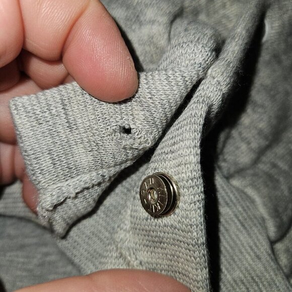 VTG Nortog Gray Hooded Sweatshirt Hoodie Snaps Toddler? Size 3 Prop Doll READ - Picture 10 of 10